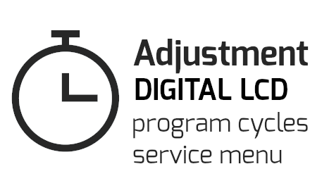 Ajustement : LCD numérique, cycles de programme, menu de service
