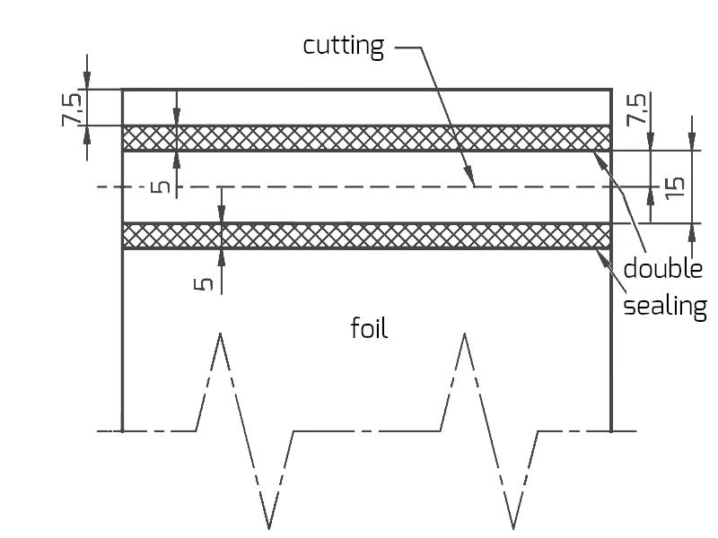 S-TYPE semi-automatic impulse sealer sealing double and cutting